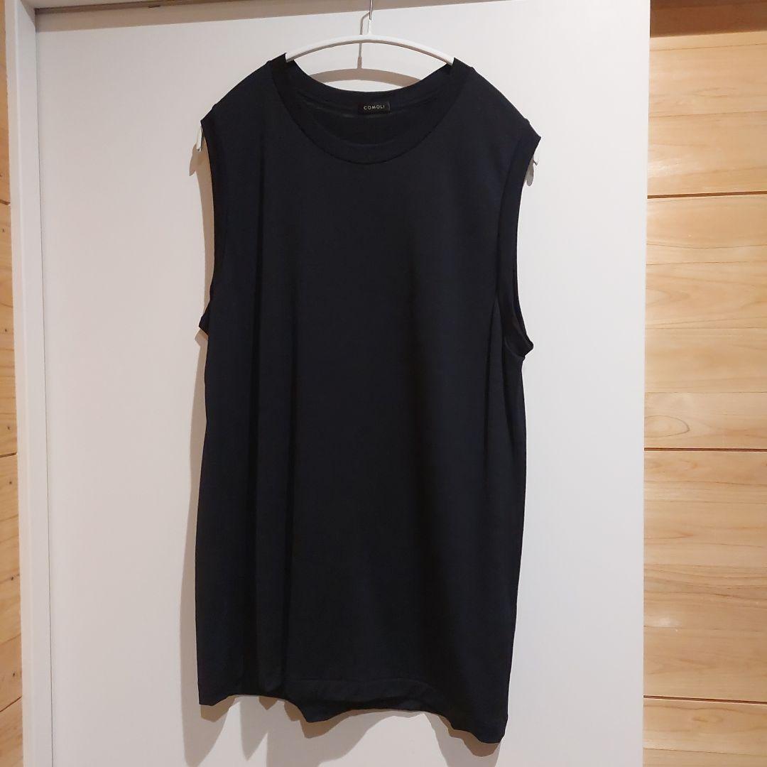 comoli ウール天竺　ノースリーブ　ネイビー　2 COMOLI ウール天竺 ノースリーブ | Less Higashikawa