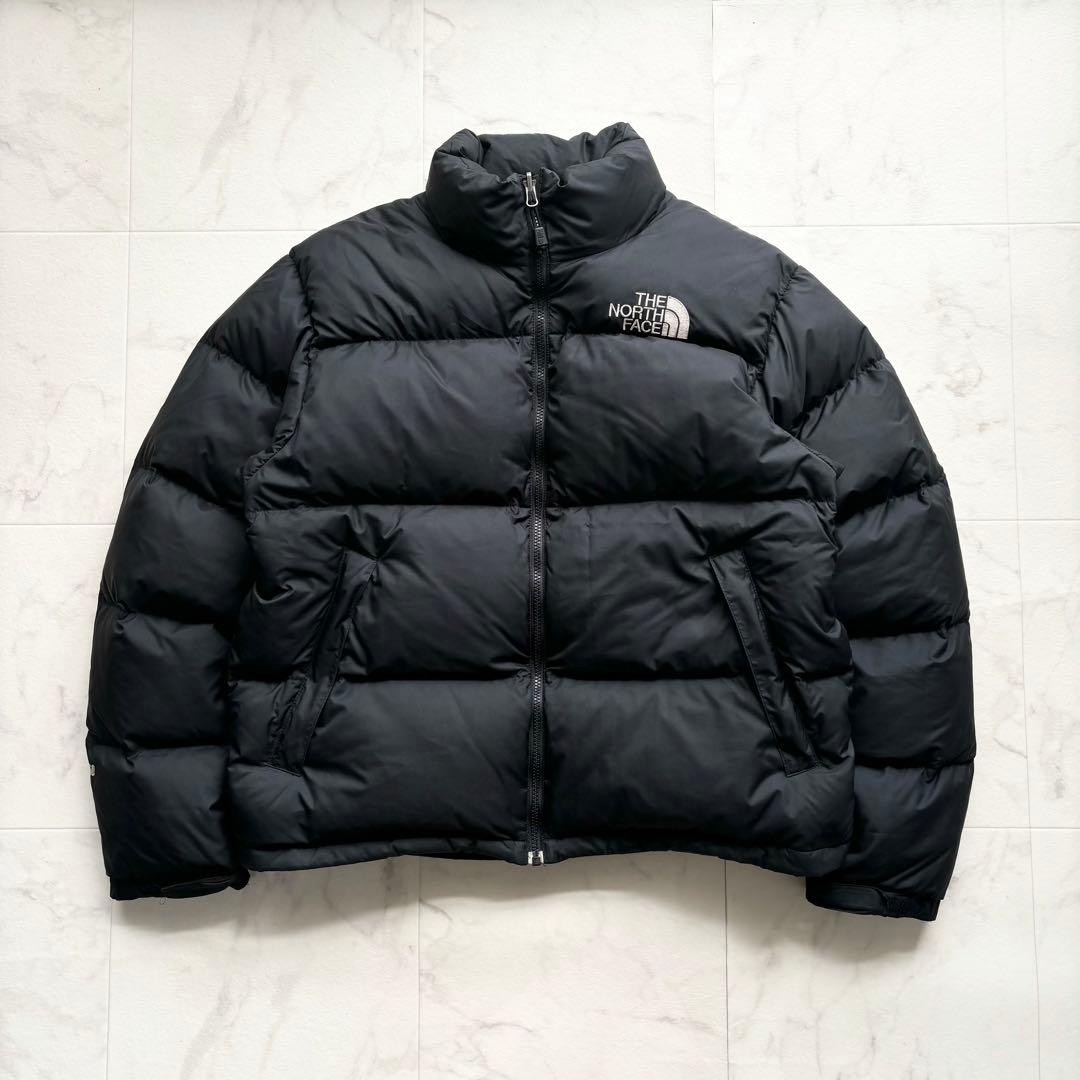 ノースフェイス ヌプシ US企画 ダウンジャケット 肉厚 ロゴ ブラック