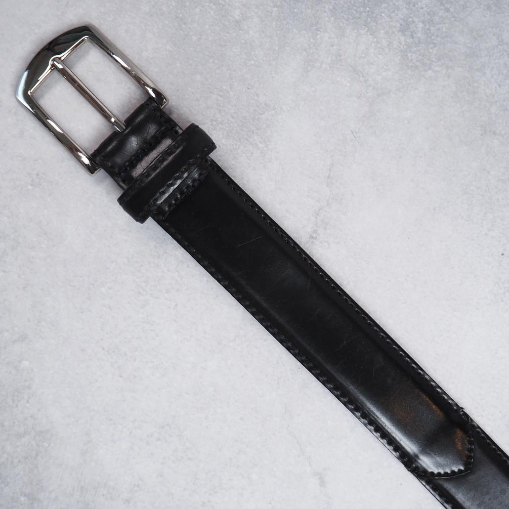 ALDEN ホーウィン社シェルコードバン レザーベルト 0915 黒 32/80