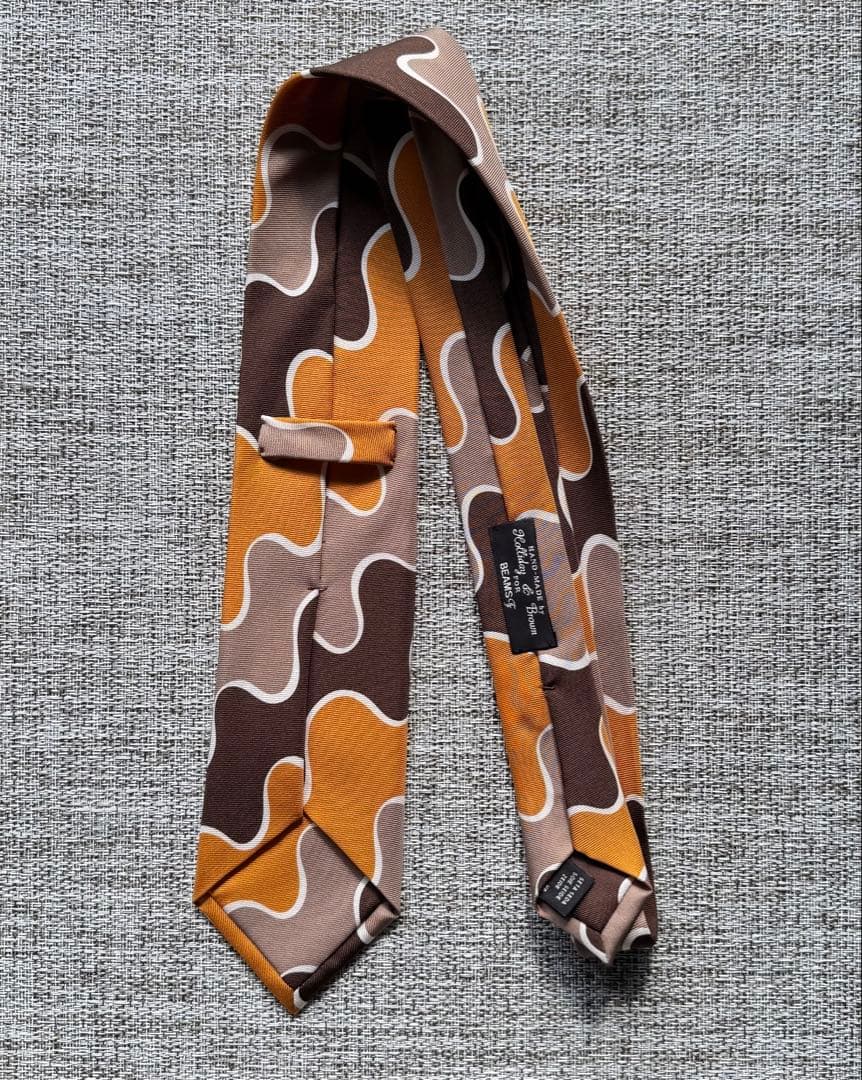 Holliday & Brown × BEAMS F / プリント ネクタイ Holliday & Brown