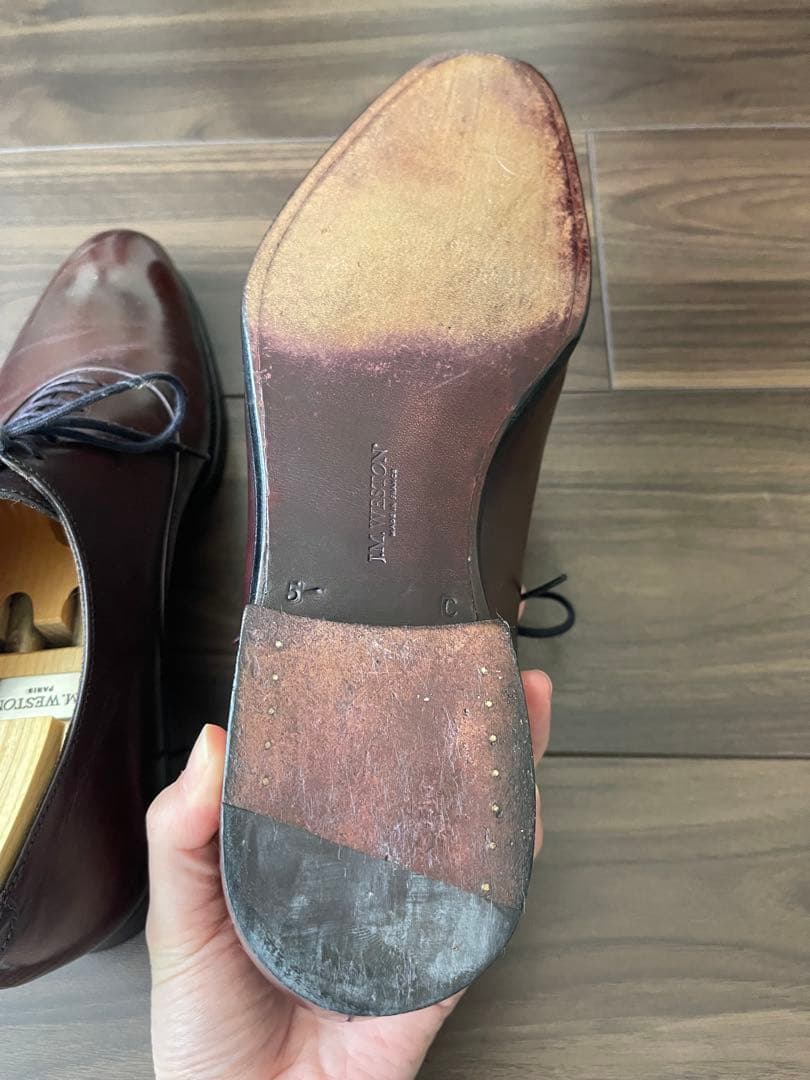 J.M.WESTON ダークブラウン レザー ドレスシューズ