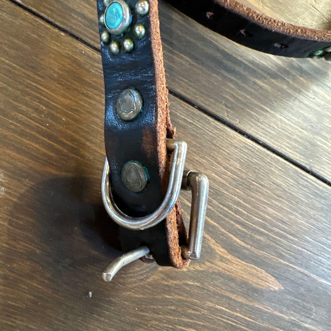 HTCベルト 0.75inch幅 ブラック×ターコイズ34インチ 中古