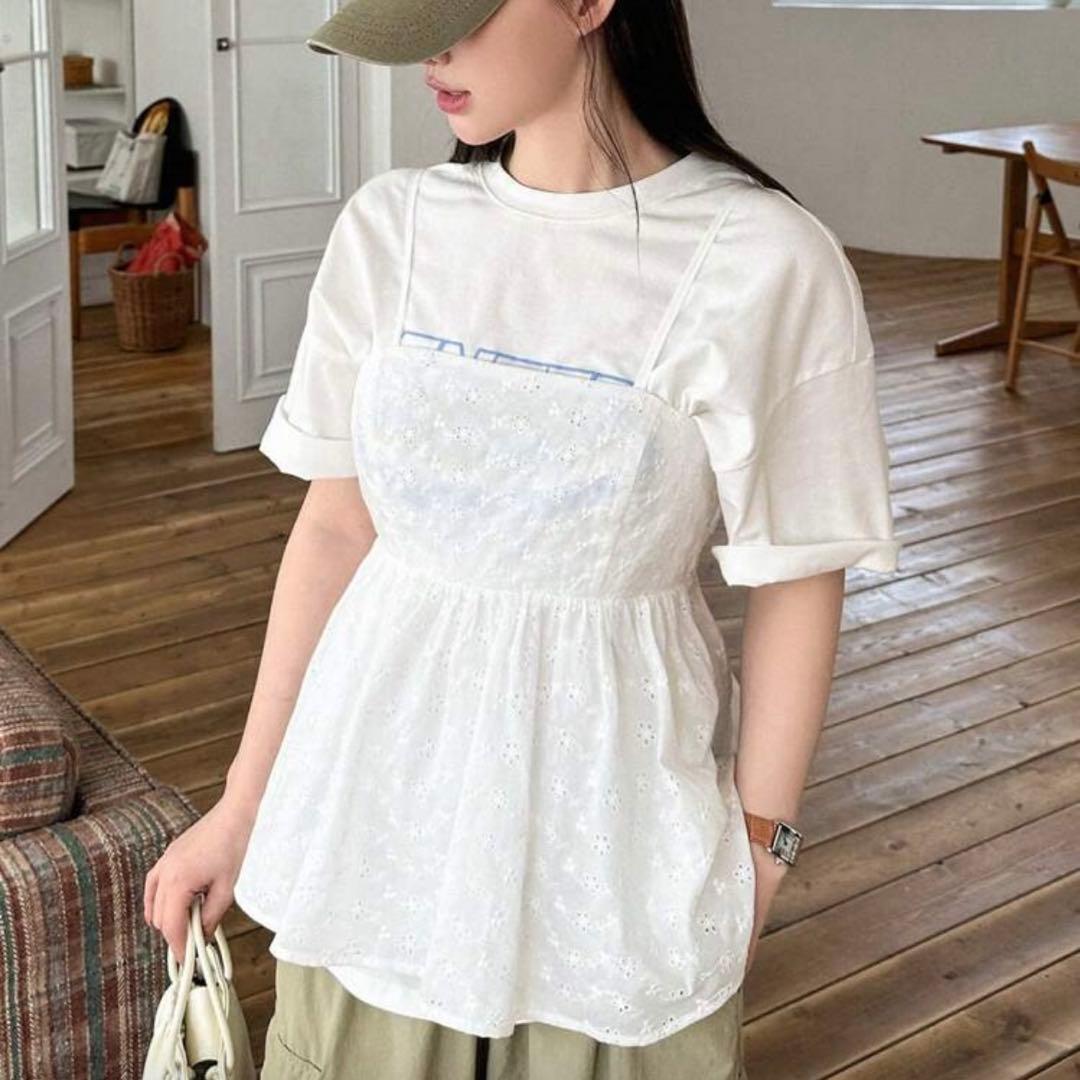 花柄 刺繍キャミソール - メルカリ