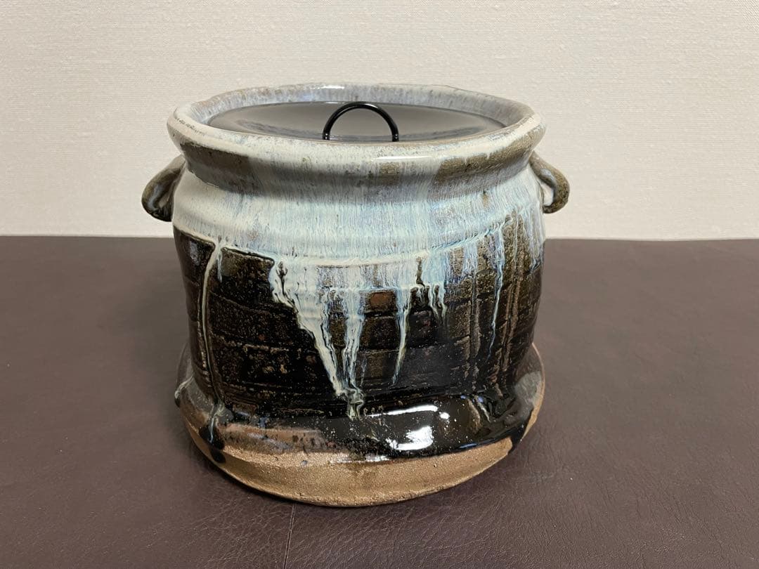 西岡小十　朝鮮唐津耳付水指 0724065052_6881593c4feb1.jpg