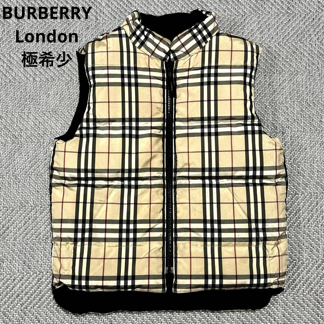 極希少 バーバリー ロンドン ダウンベスト ノバチェック ブラック