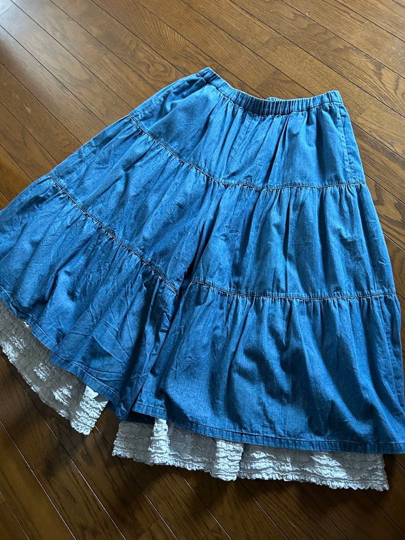 ト*モ様 PINK HOUSE デニムティアードフレアパンツ フロントスリットデニムフレアパンツ[商品：PN22SS-009] - PUNYUS