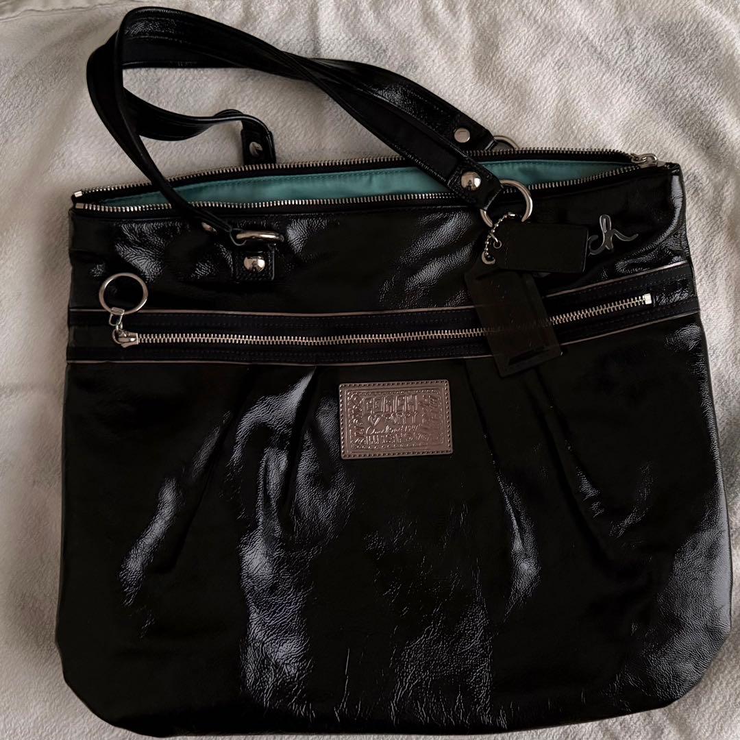 coach poppy コーチ ショルダーバッグ トートバッグ 2way - メルカリ