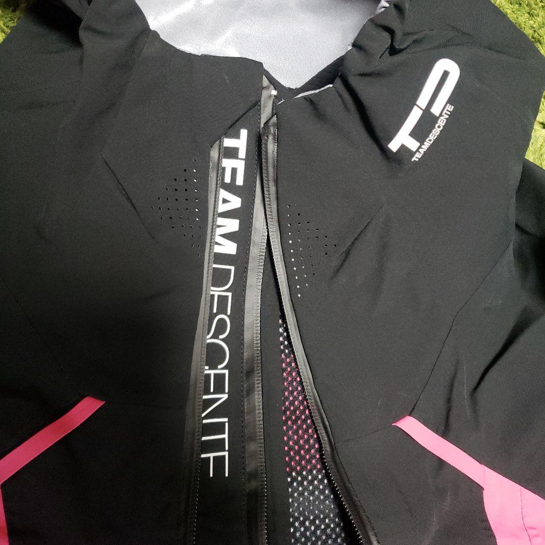 DESCENTE スキーウェア(上下) 黒/ピンク