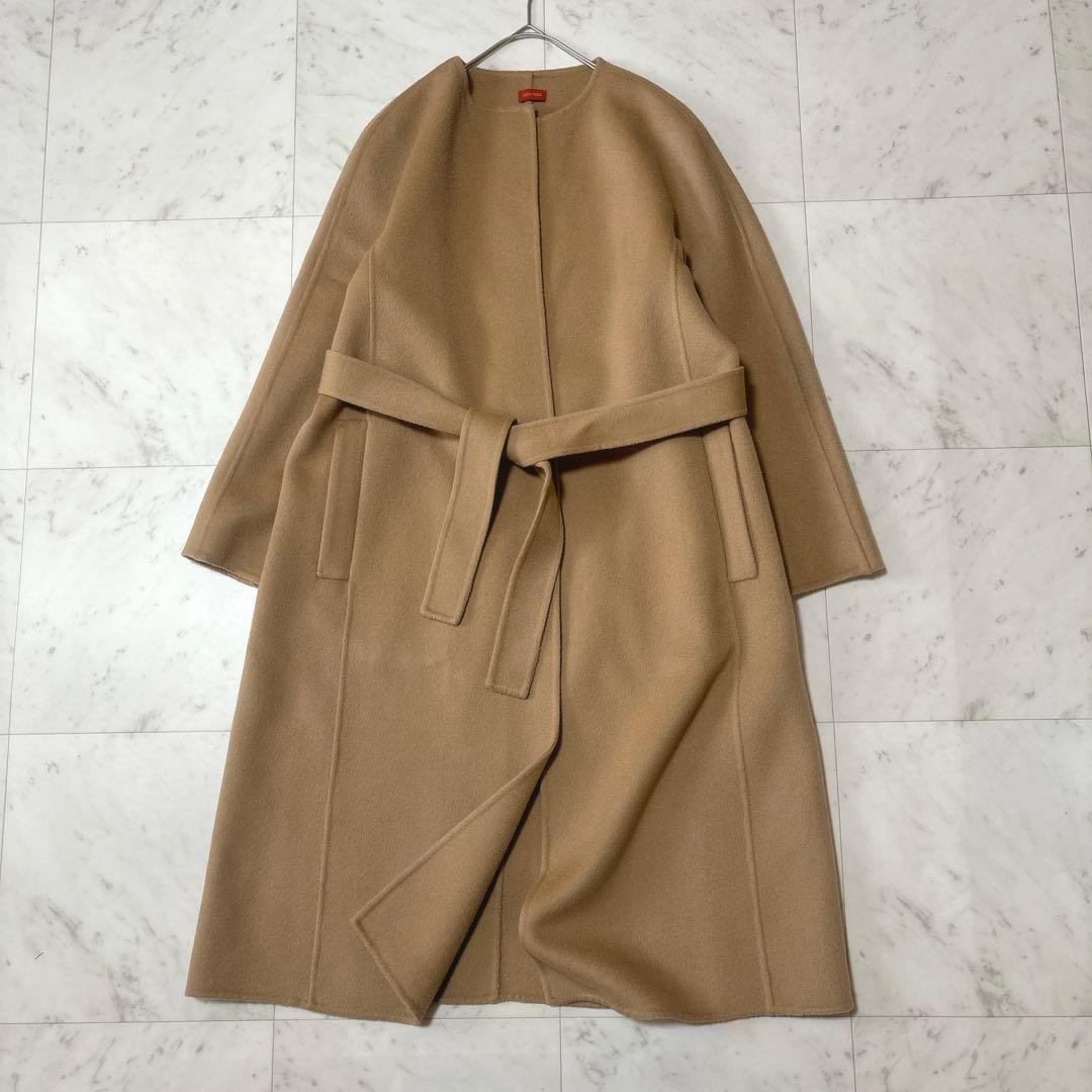美品 デプレ ダブルフェイス ウールメルトン クルーネックコート
