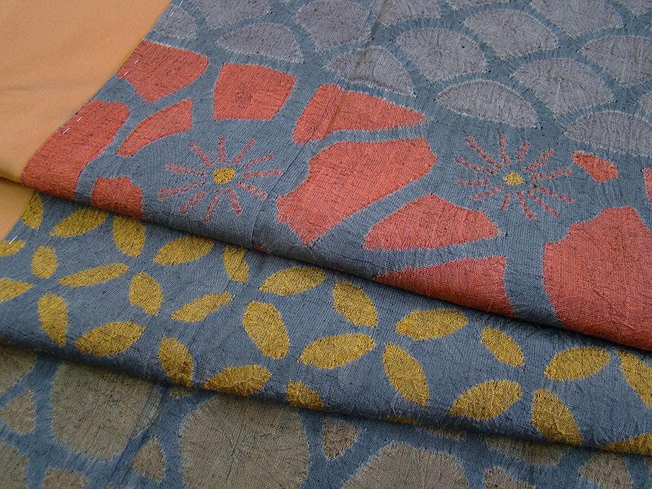 値下げ交渉OK！紬地 絞り入り 訪問着 正絹 B768