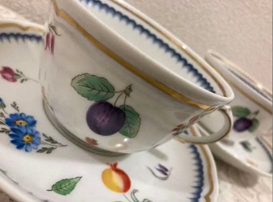 割引 リチャードジノリ イタリアンフルーツカップ＆ソーサー2客