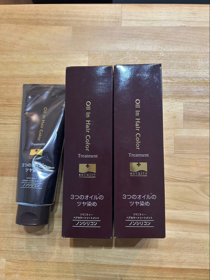 ソワニティー ヘアカラートリートメント ダークブラウン 3本セット