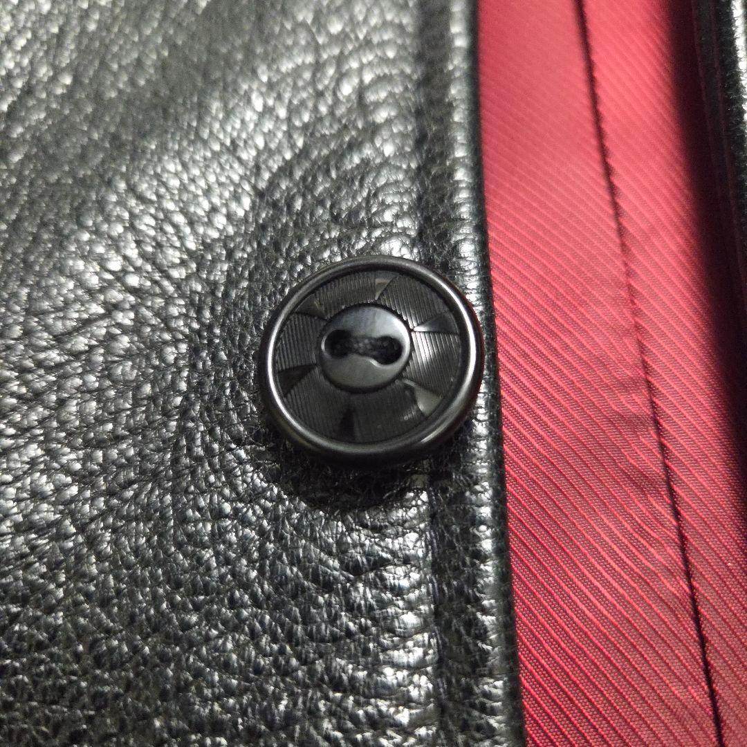 極上山羊革 ウエストライド レザージャケット 38 黒 テーラード