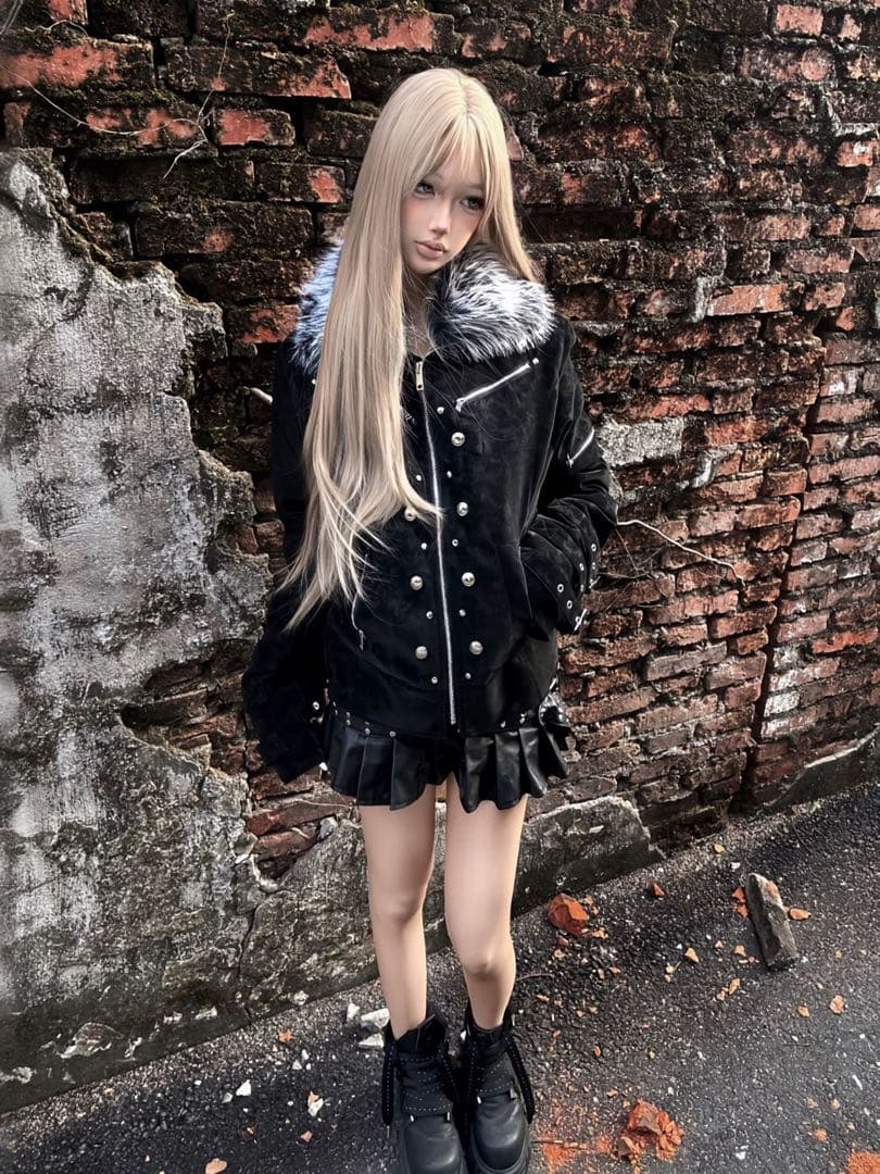 極美品】ファー付 ナポレオンジャケット Y2K グランジ Opium ギャル