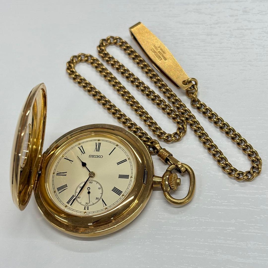 ◎SEIKO セイコー 懐中時計 不動 ゴールド色 7N07 - メルカリ