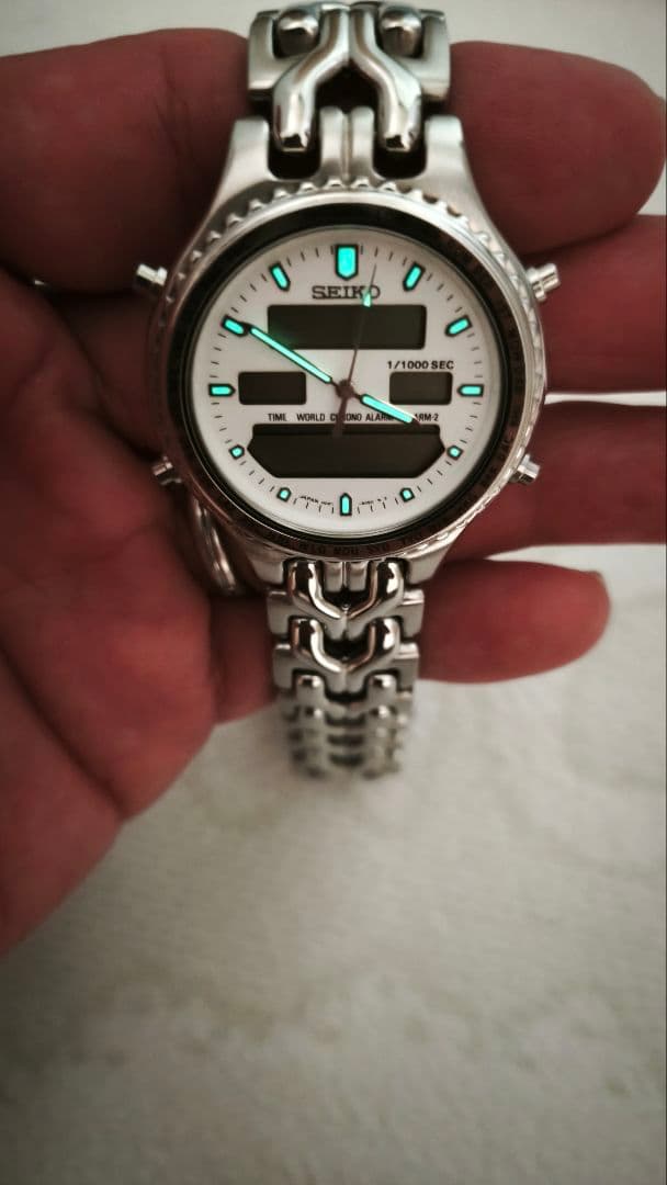 SEIKO セイコー H021-8050 アナデジ QZ 超美品 新品電池 - メルカリ