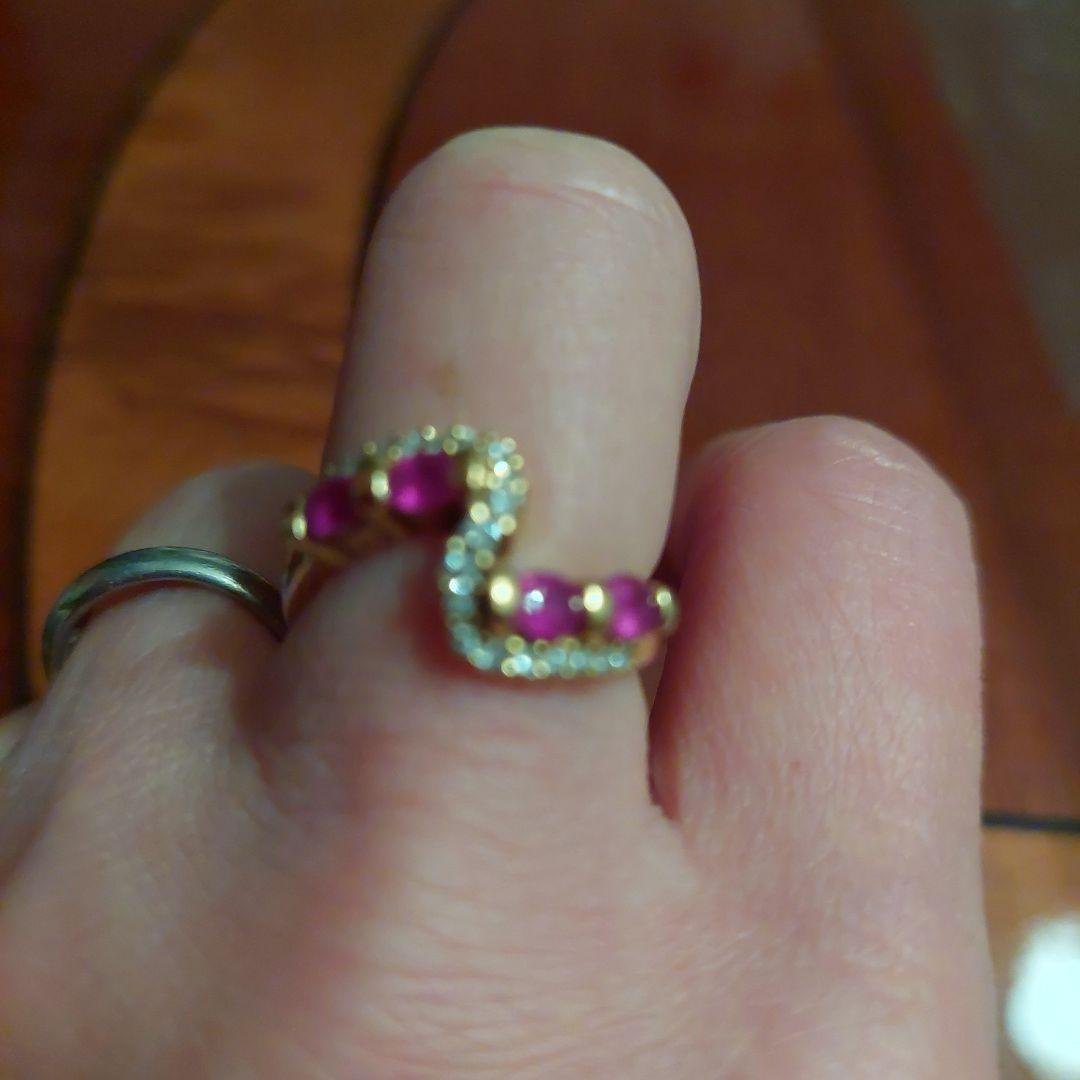 最終値段足立宝石店宝石鑑別所付18金ルビーダイヤモンドファッション