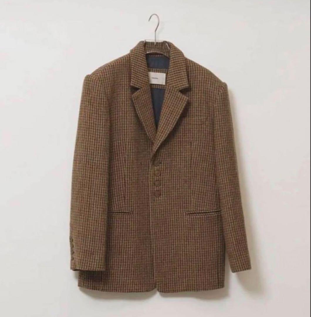 Wool100% Check Jacket todayful - メルカリ