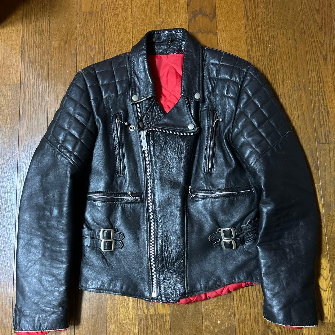 70s UK ヴィンテージ ダブルライダース ロンジャン 英国製666パンク ヴィンテージUKライダースロンジャン666ルイスレザーパンク - メルカリ