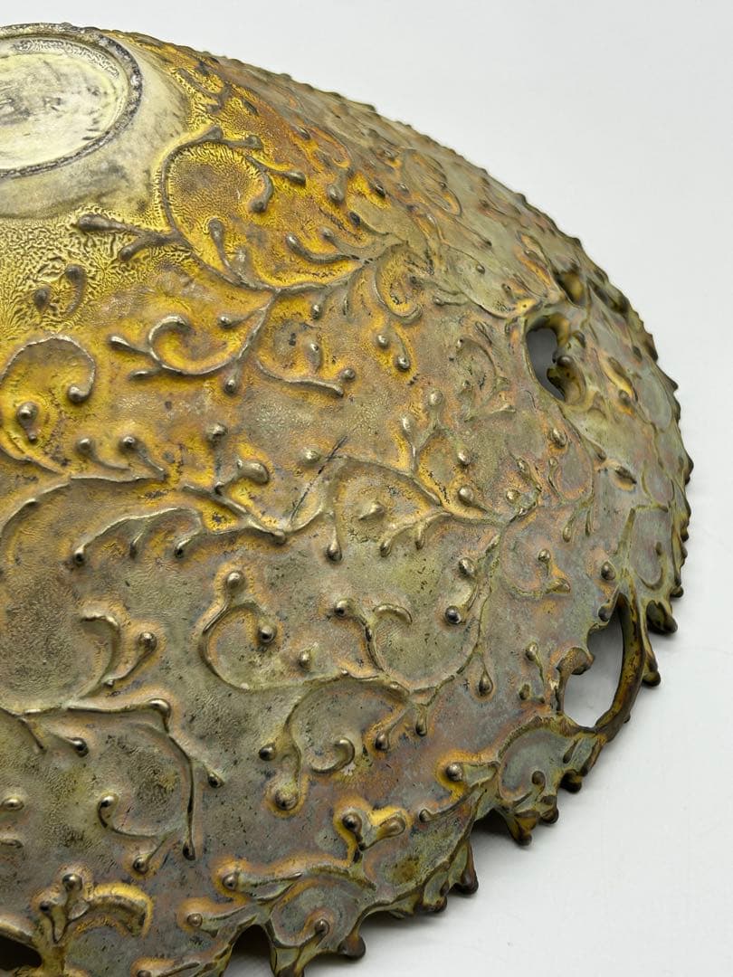 伊藤剛俊作 イッチン銀彩 蔦柄鉢