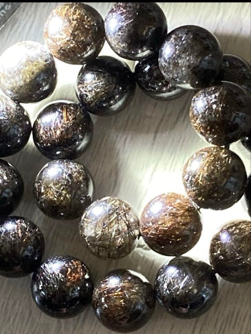 ⭐️大特価⭐️ブラックルチルクォーツ　 ルチレイテッドクォーツ　ブレスレット　天然石