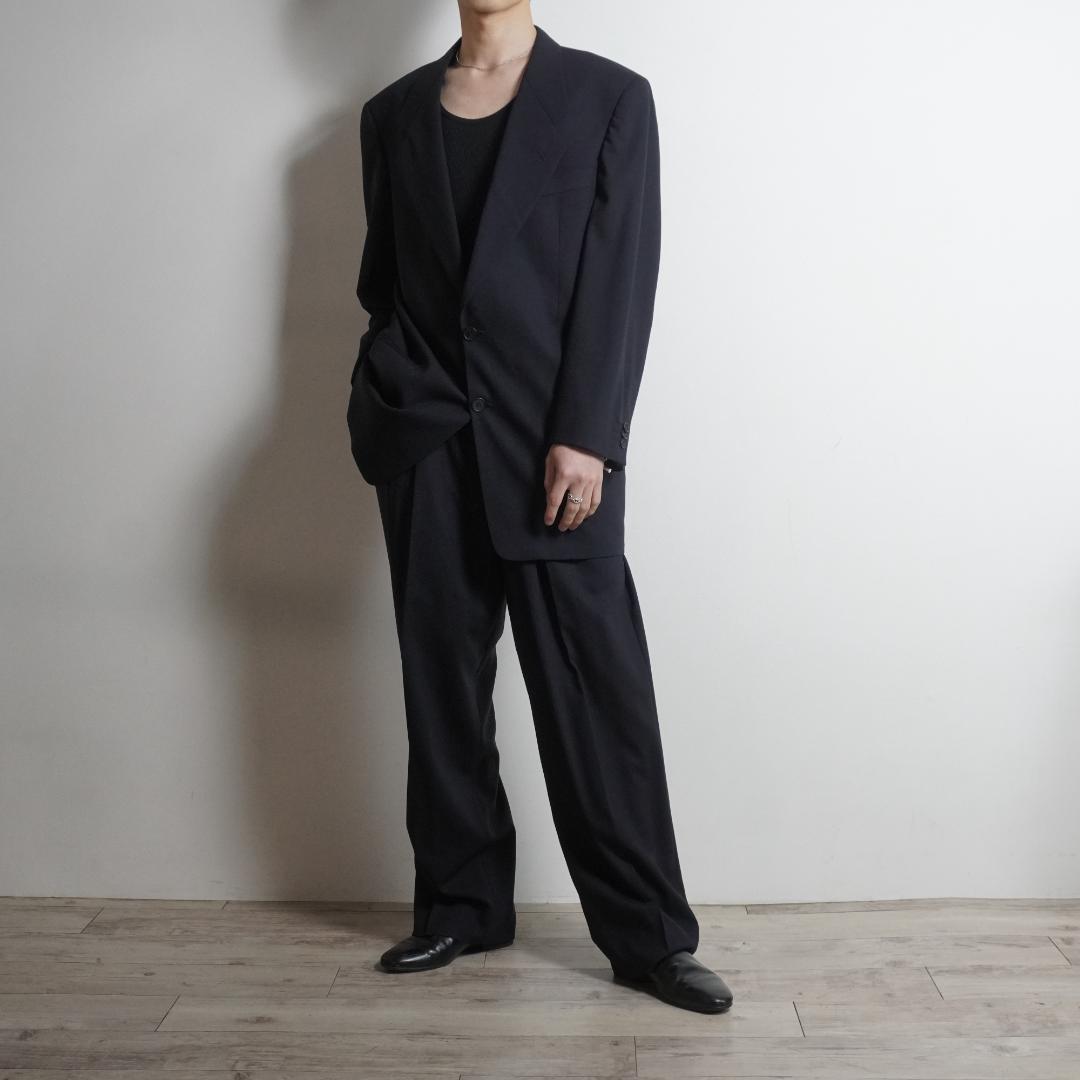 90s GIORGIO ARMANI シングルセットアップスーツ 紺/EW67 - メルカリ