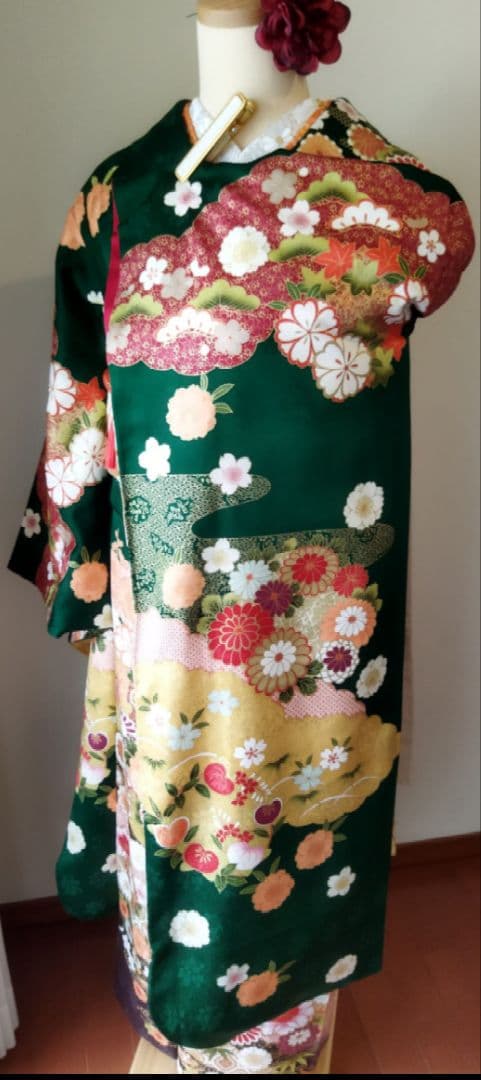 upi様 402.振袖7点セット 正絹 フルセット 成人式 - メルカリ