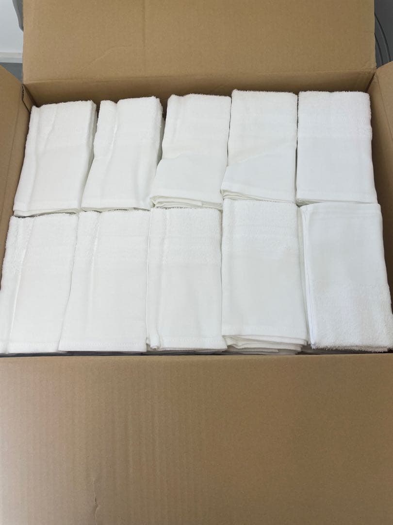 【未使用】泉州タオル　120枚　綿100% 180匁　サイズ約33cm×81cm 送料無料】 タオル 白タオル 普通のタオル 日本製 泉州 180匁 薄手 総