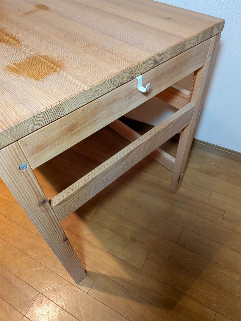 《送料込》無印 木製デスク パイン材 作業台 学習机 テーブル デスク 勉強机