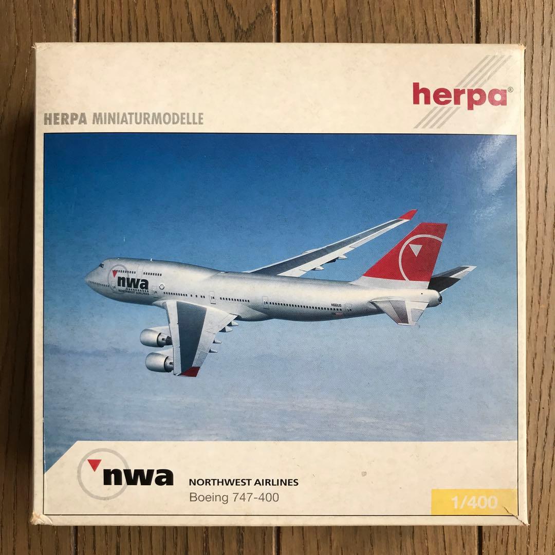herpa 1/400ノースウエスト航空ボーイング747-400 - メルカリ