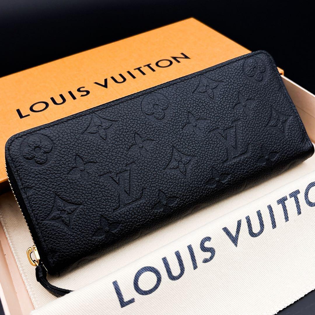 未使用に近い☆ルイヴィトン アンプラント クレマンス 黒 ブラック 長