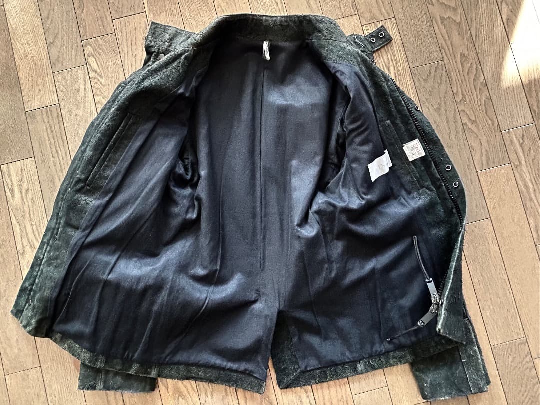 超希少！DIOR HOMME 03HH ラスター期 デストロイ・レザージャケット
