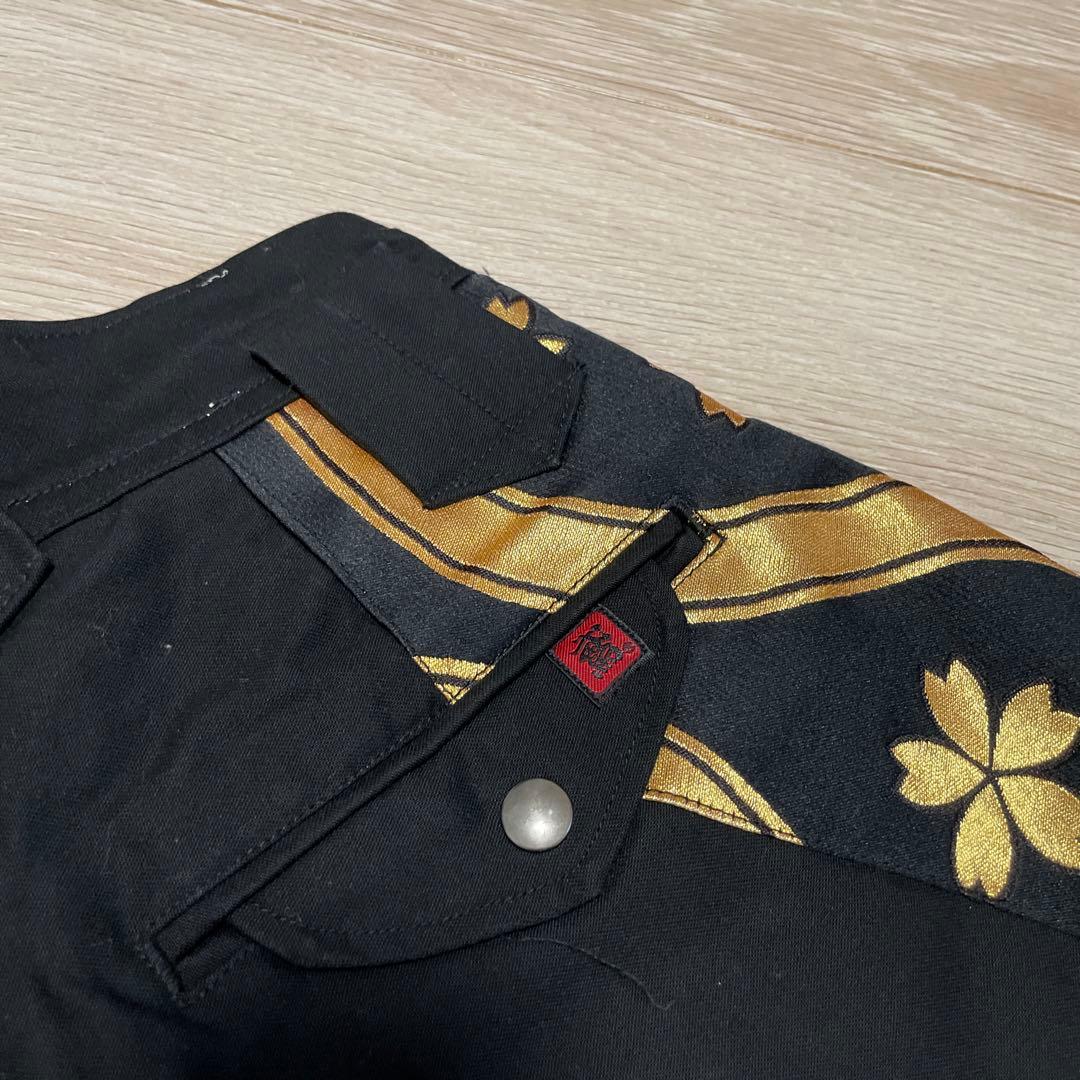 \"レア\" 鳶 TOBI ダルマ ゴールド刺繍 綿100％