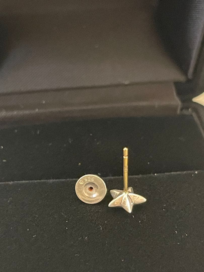 デラックス × キャリアリング K18/シルバー925 スターピアス (片耳