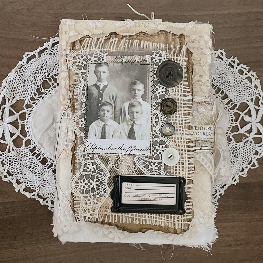 junk journal ジャンクジャーナル　雑記帳 JJ-1 ジャンクジャーナル雑記帳＊コラージュ＊おすそ分け・サンプルの