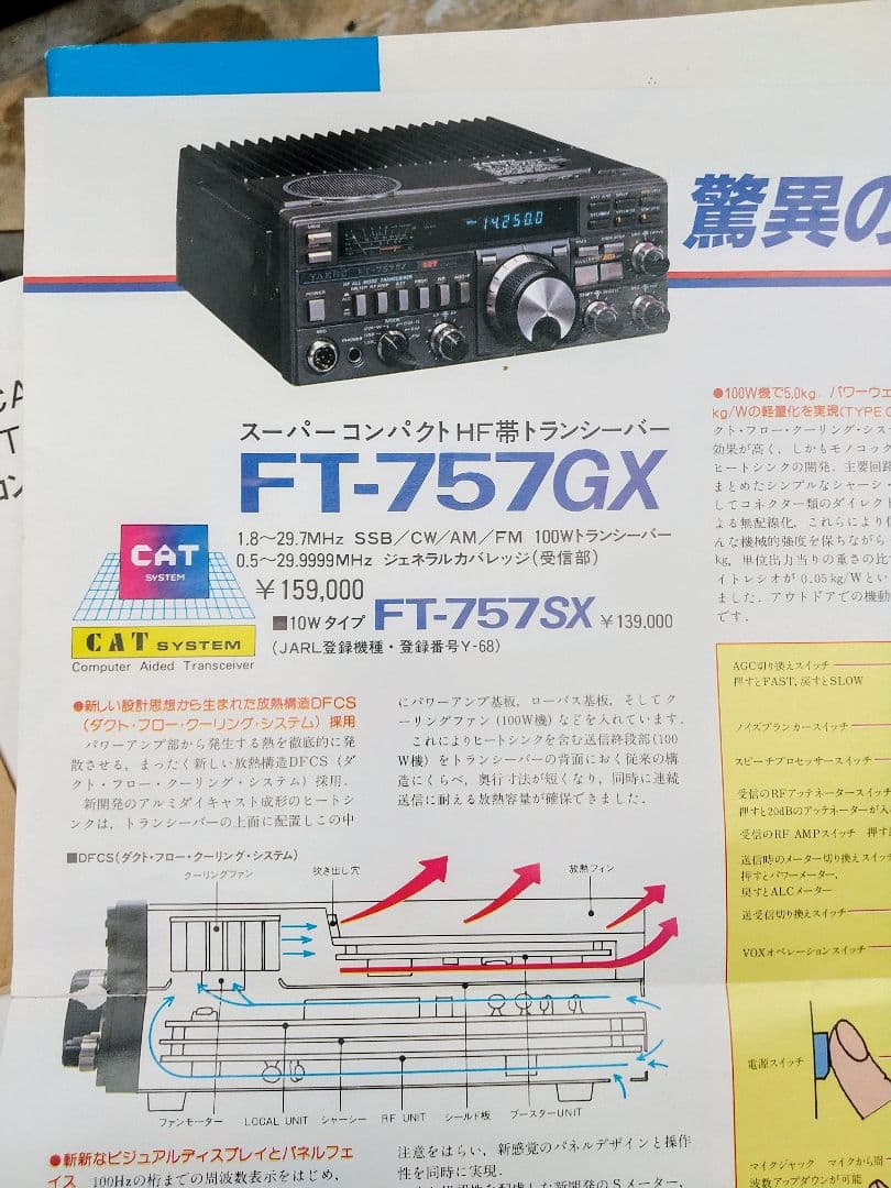YAESU FT-757SX（10wタイプ） HF帯トランシーバー