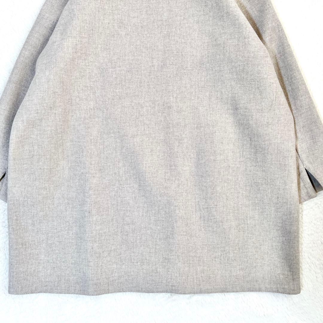 美品✨45R ウールコートメリノ二重織 ダブルフェイス ベージュ