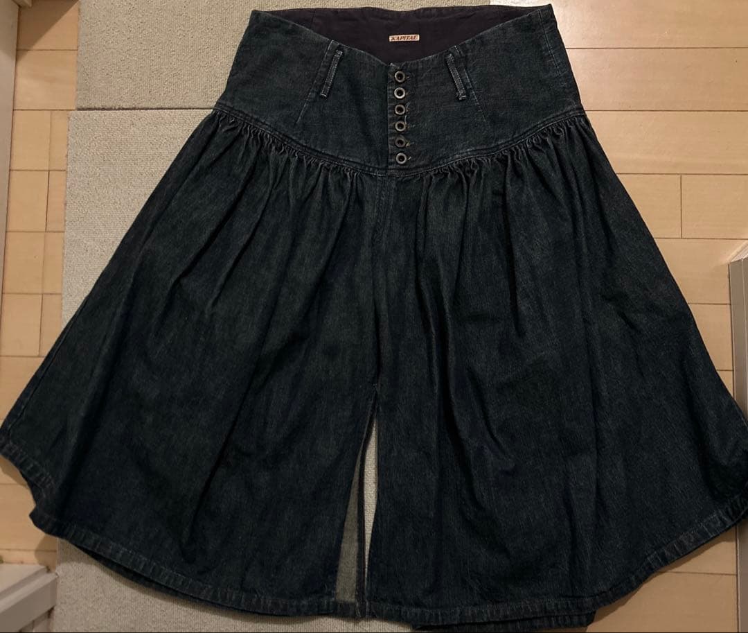 KAPITAL ガウチョパンツ　デニム KAPITAL キャピタル デニムアミッシュパンツ ガウチョパンツ ギャザー