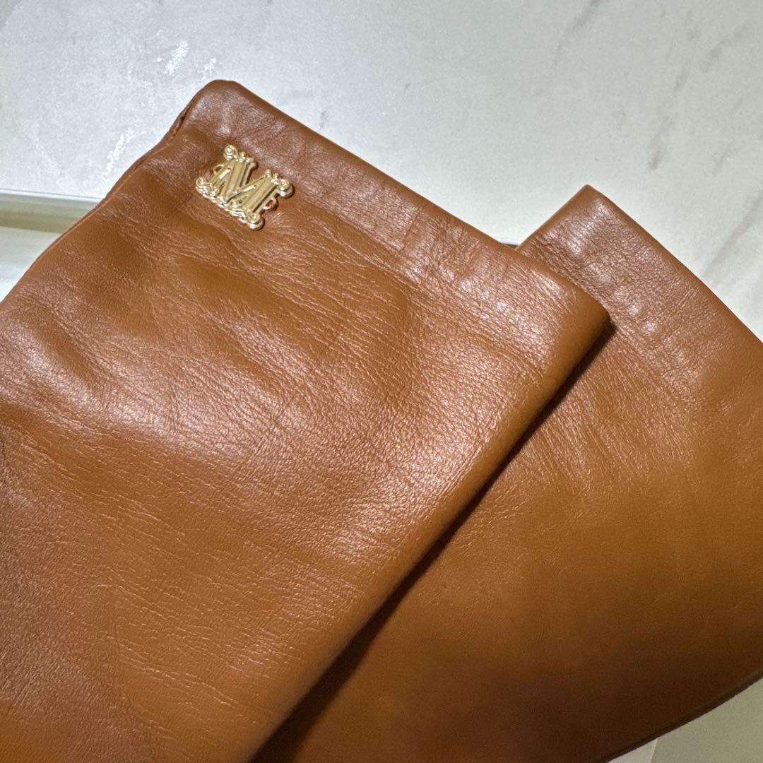 バンブ様】マックスマーラ ブラウン 羊革 手袋 Mサイズ - メルカリ