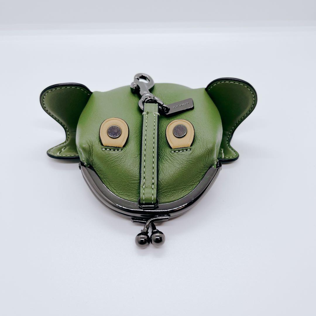 【希少】COACH カエル型ケース グリーン レザー アニマル 箱付き