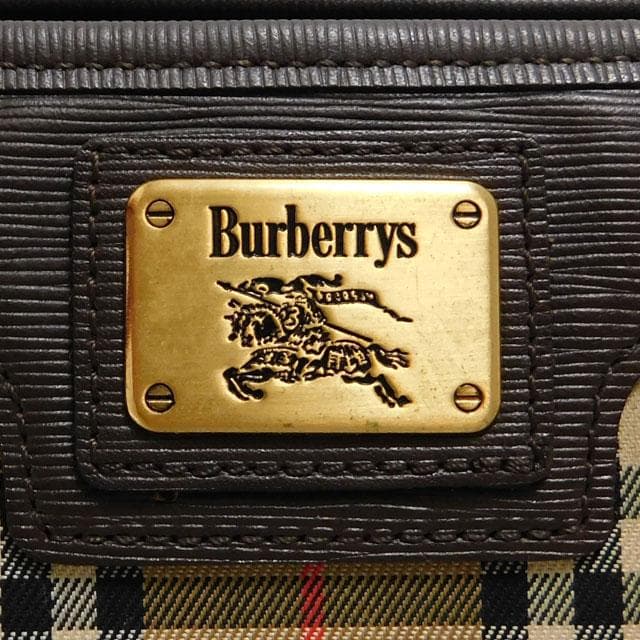 美品 BURBERRYS バーバリー クラッチバッグ シャドーホース 茶系