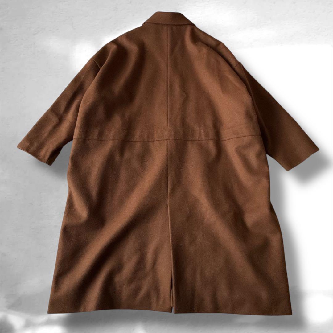 未使用級】オローネ 6つボタンのバルーンコート ウール 日本製