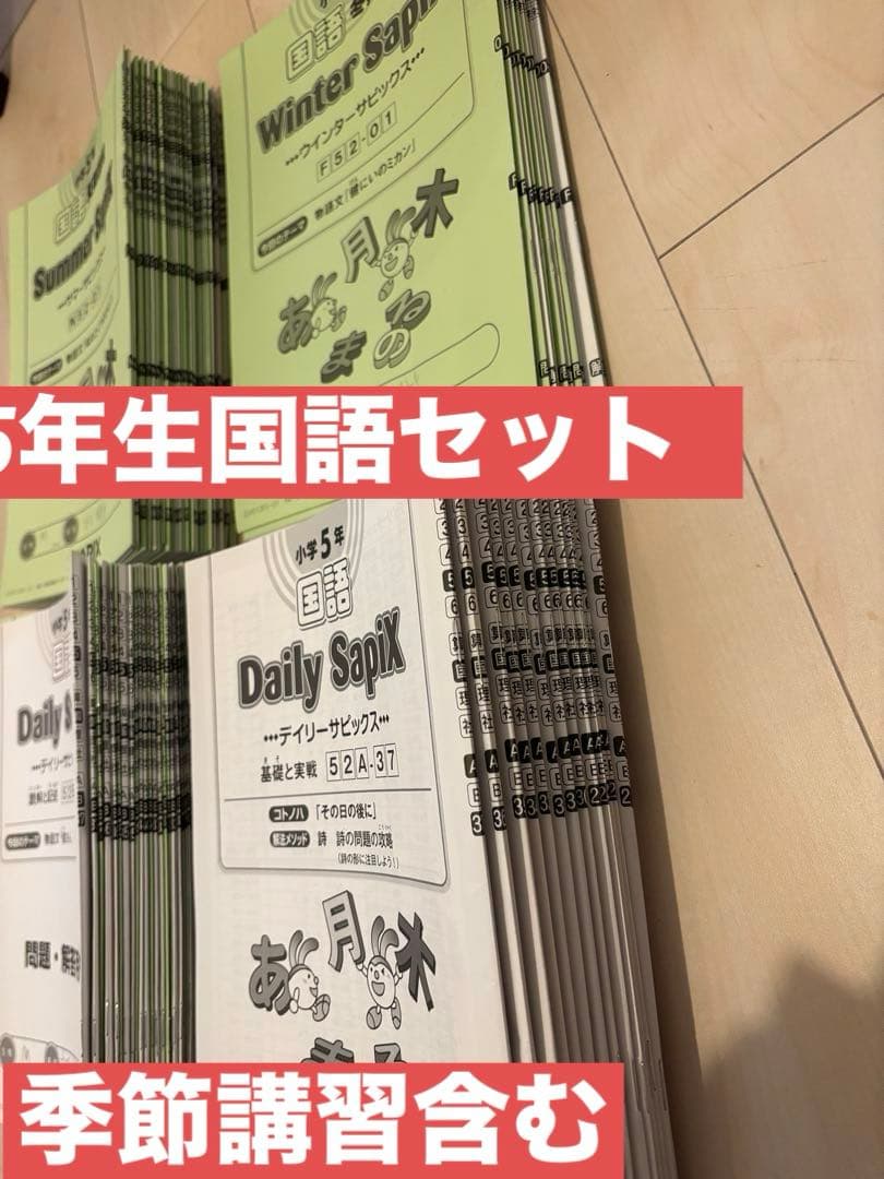 SAPIX 国語 5年生 デイリーサピックス 1年分 - メルカリ