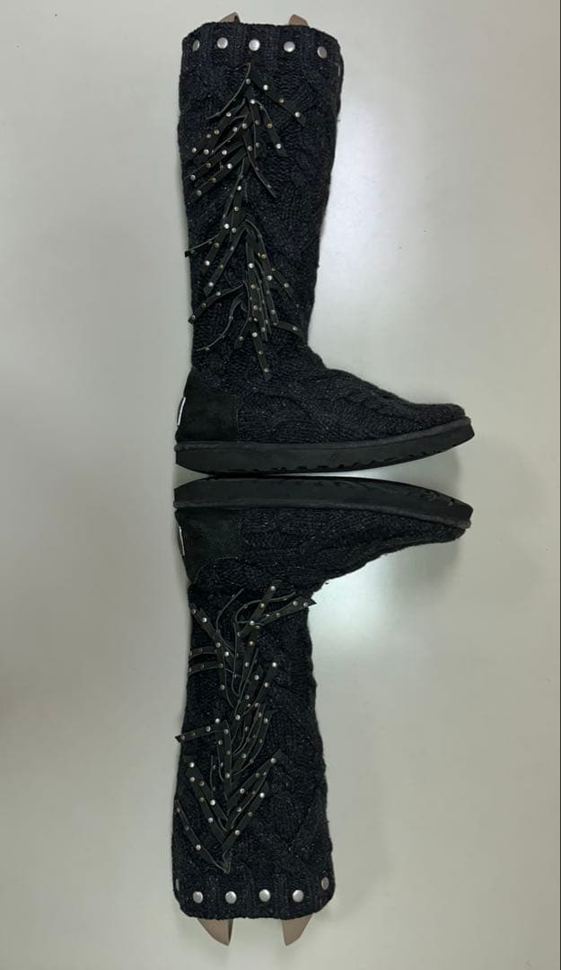 UGG & JIMMY CHOO コラボニットブーツ ブラック　24.0cm