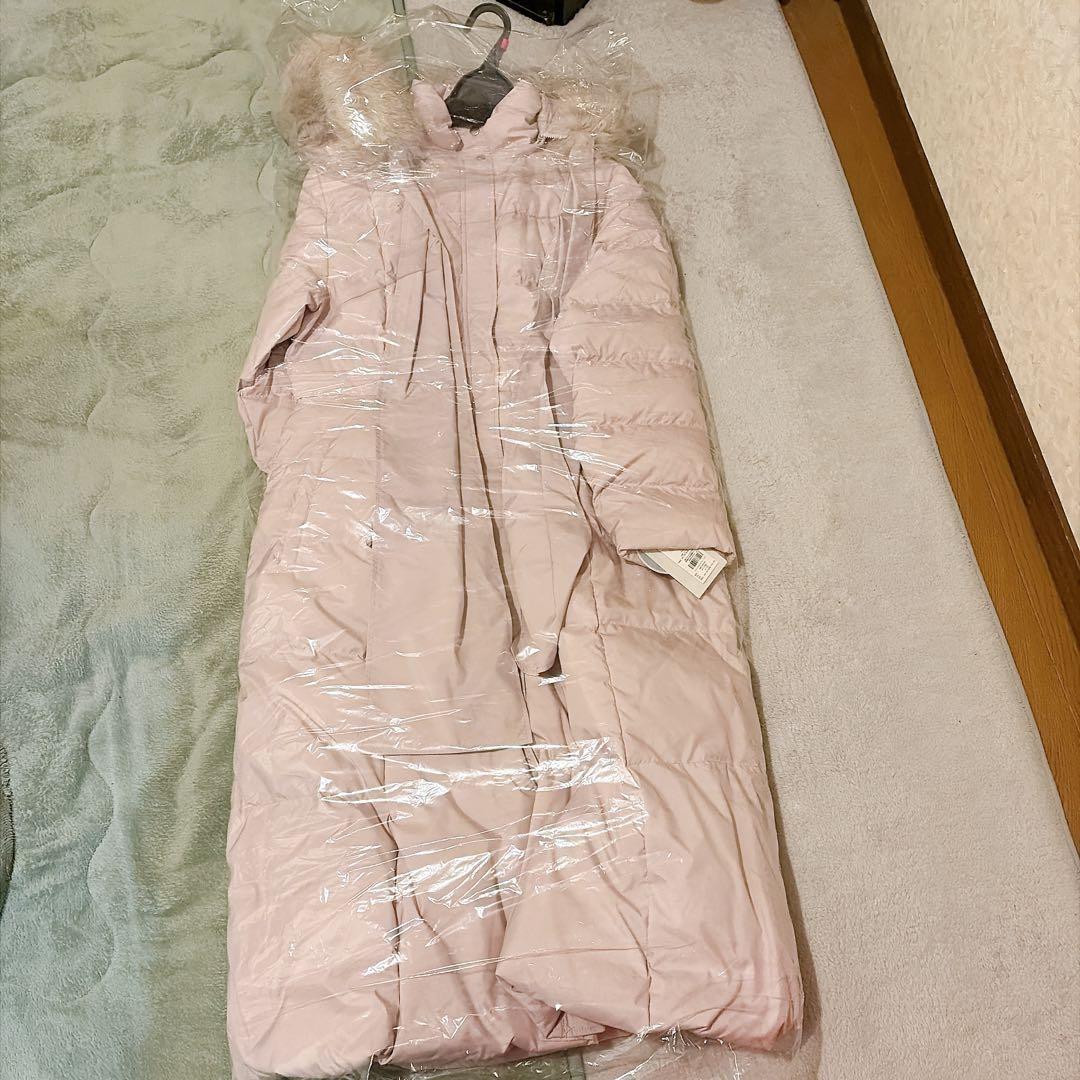 セルフォード フードリボンロングダウンコート ピンク 新品未使用