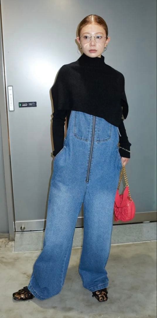 イアムアルファiamalphaデニムブルー オーバーオールのみ イアムアルファiamalphaデニムブルー オーバーオールのみ