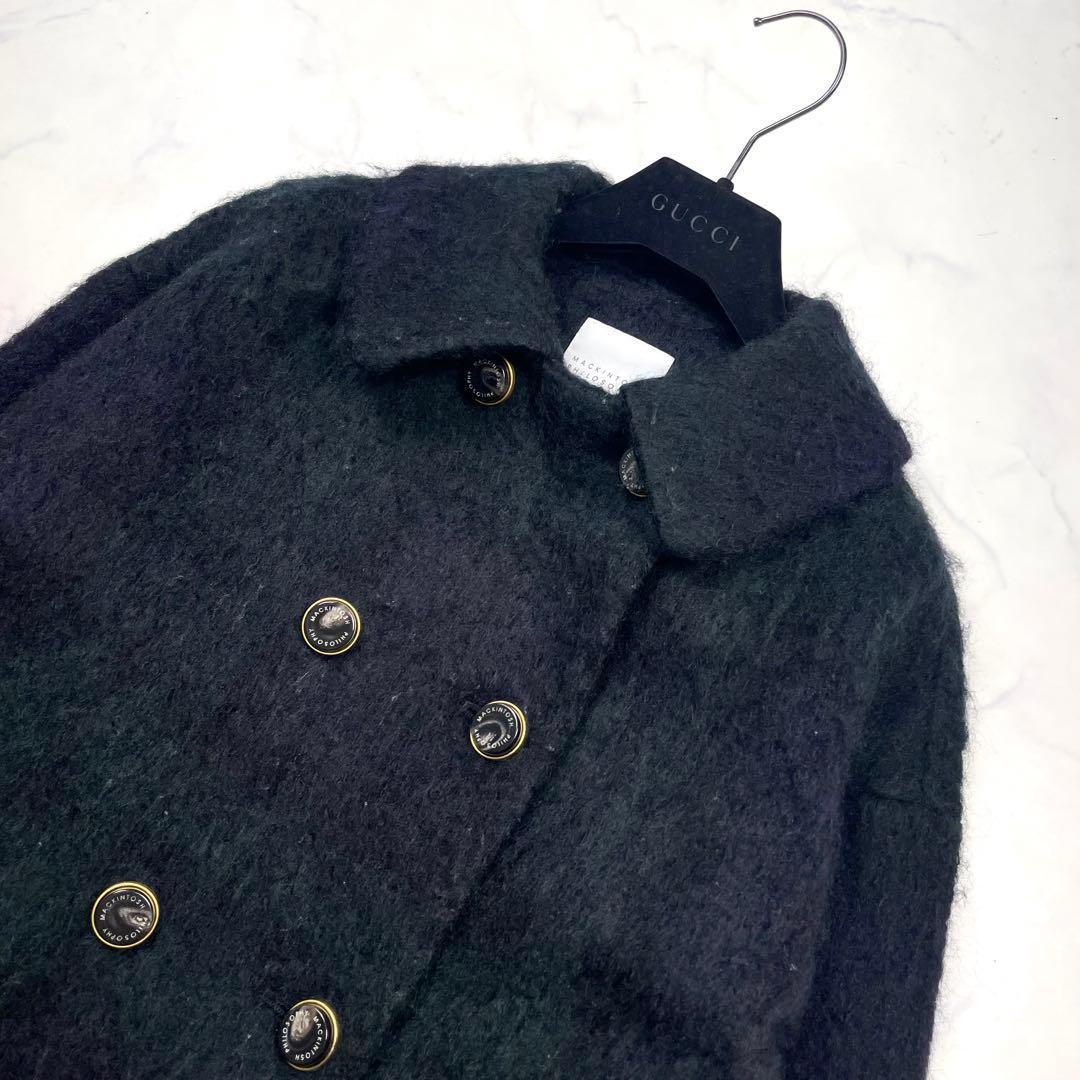 マッキントッシュ シャギーコート モヘヤ混 チェック 金ボタン - メルカリ