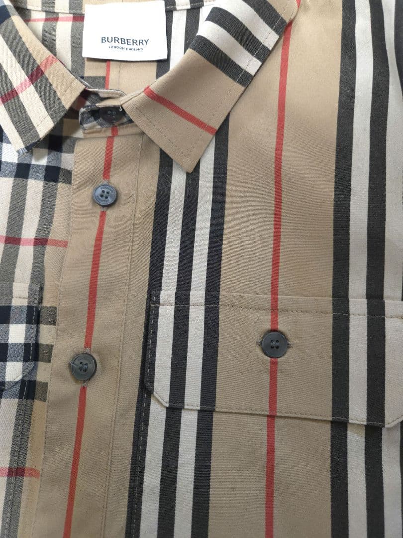 BURBERRY ノバチェック柄ストライプ長袖シャツ 10Y 140㎝