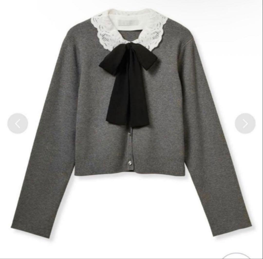 セルフォード【WEB限定】デタッチャブルレースカラーカーディガン