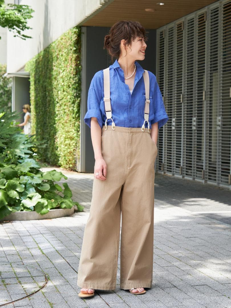 未使用☆TICCA｜定価2,5万 24SS リネン半袖エンブロイダイリーシャツ